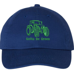 Green Tractor Embroidered Baseball Hat - Farming Enthusiast Cap - Agricultural-themed Headwear