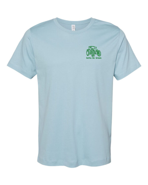 Green Tractor Embroidered T-Shirt - Farming Enthusiast Tee - Agricultural-themed Apparel