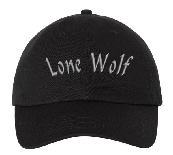 Lone Wolf Embroidered Baseball Hat - Stylish Cap for Independent Souls - Embroidered Wolf Hat