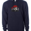 Embroidered Japanese Toyota Land Cruiser Hoodie with Rising Sun Background