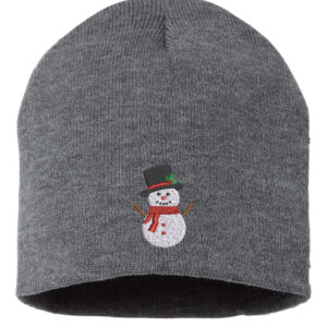 Snowman Embroidered Beanie - A cozy winter essential with a charming snowman design. Ideal for staying warm and stylish during the holiday season. Shop now!