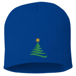 Christmas Tree Embroidered Beanie - Cozy holiday elegance with a beautifully embroidered Christmas tree design. Perfect for adding festive charm to your winter look. Shop now!