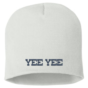 Yee Yee Embroidered Beanie – Black knit hat featuring iconic 'Yee Yee' embroidery, blending country spirit with stylish winter fashion.
