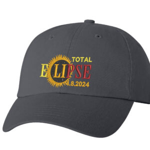 Baseball Cap featuring embroidered Total Eclipse 4.8.2024 design.