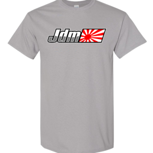 JDM Logo With Japanese Rising Sun T-shirt made from 100% heavy cotton.