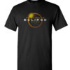 Image shows a black t-shirt with a graphic print of a total solar eclipse. Text reads "Total Solar Eclipse 2024 T-shirt."