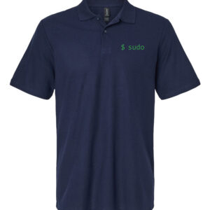 Linux Sudo Polo Shirt featuring geeky design, perfect for Linux admins and IT enthusiasts.