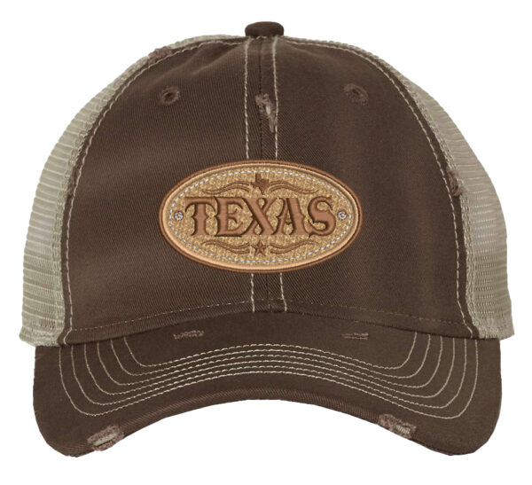 Vintage Texas Trucker Distressed Hat with Lone Star Patch