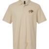 Buffalo Polo Shirt featuring embroidered bison design, ideal for hikers, campers, and outdoor enthusiasts.