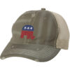 Political Republican Elephant Trucker Hat featuring elephant logo, perfect for republicans and Trump supporters