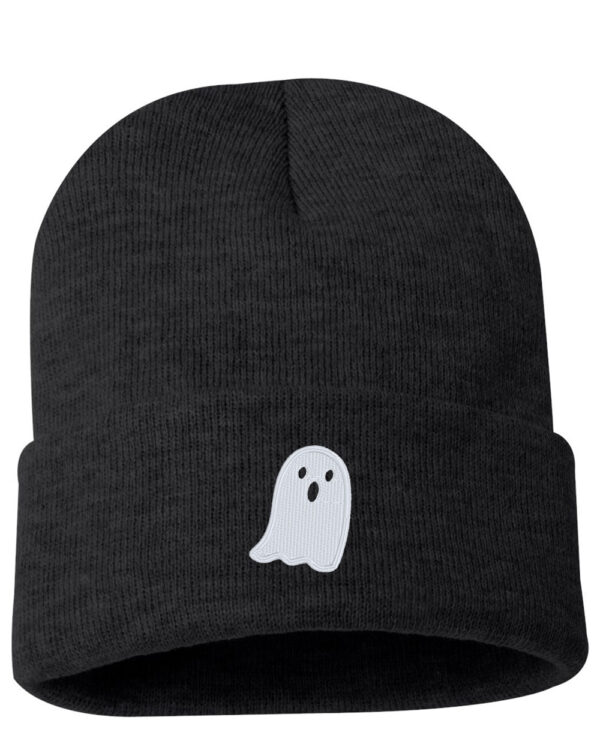 Ghost Halloween Cuffed Beanie, Spooky Beanie, Scary Halloween Cuffed Beanie, Cute Ghost Hat, Spooktacular Style for Trick or Treaters