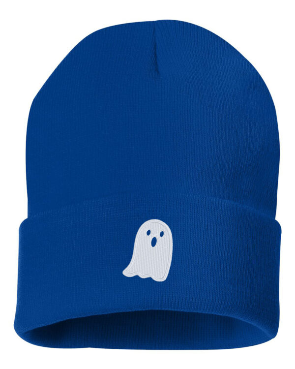 Ghost Halloween Cuffed Beanie with Cute Ghost Design