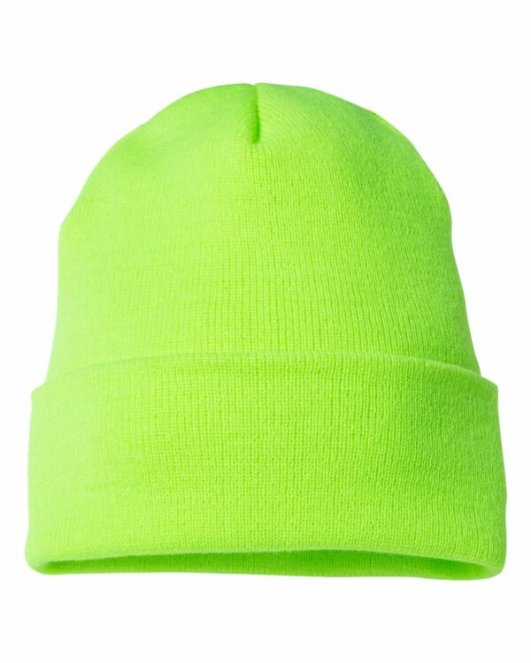 A stylish Yupoong Cuffed Beanie, perfect for business and brand owners looking for comfort and fashion.
