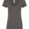 Next Level Women's Ideal V-Neck T-Shirt - 1540 in various colors, showcasing a tailored fit, durable construction, and customizable options for logos and branding.
