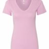 Next Level Women's Ideal V-Neck T-Shirt - 1540 in various colors, showcasing a tailored fit, durable construction, and customizable options for logos and branding.
