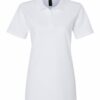 Gildan Softstyle Women's Pique Polo - 64800L in various colors, showcasing semi-fitted design and high-quality fabric.