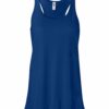BELLA + CANVAS Women's Flowy Racerback Tank - 8800 in various colors, featuring a relaxed, drapey fit, A-line body, and shirring at the racerback seam.