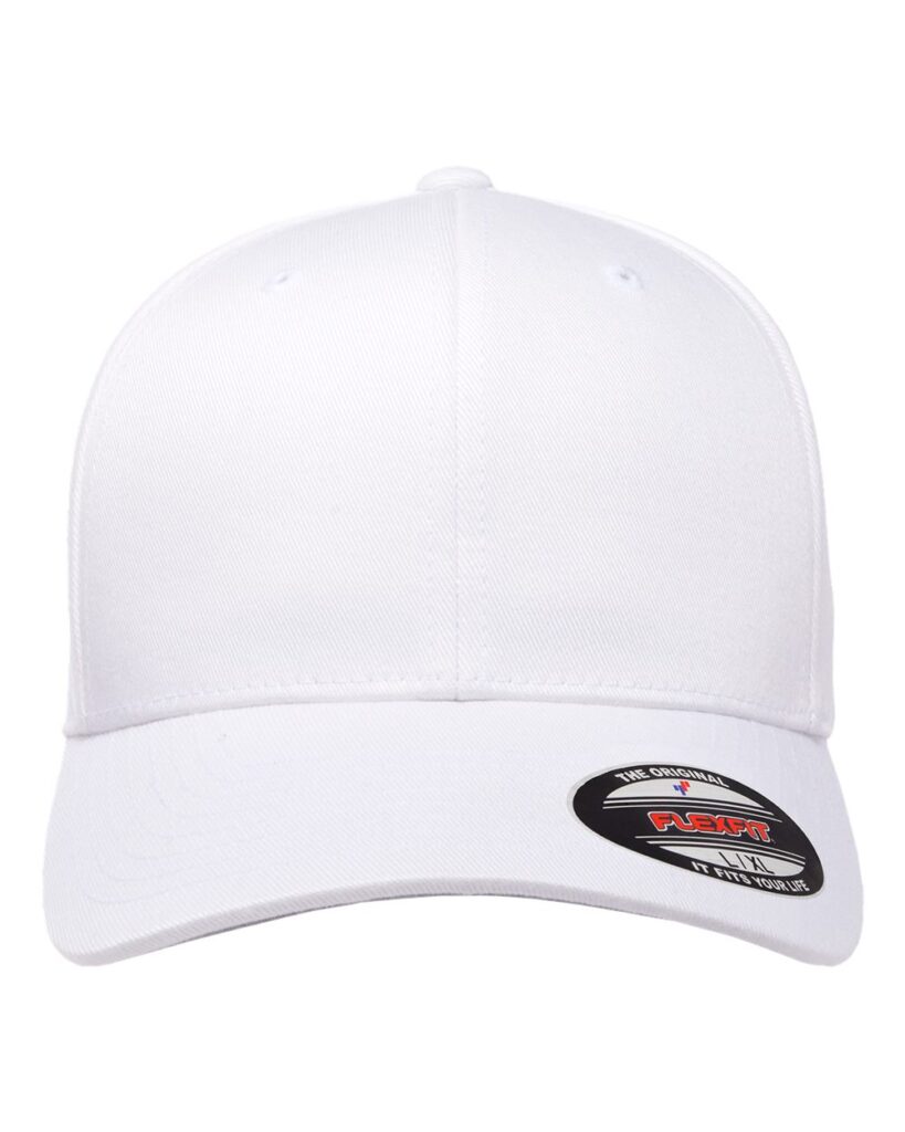 C6277 WHT Flexfit 6277 White Front High