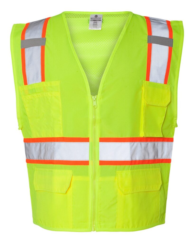 Custom logo safety vest – reflective mesh back work vest with company branding
