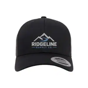 Black/White Custom Embroidered Snapback Hat – Yupoong Six-Panel Trucker Cap with Logo