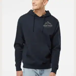Red Independent Trading Co. - Midweight Hooded Sweatshirt - SS4500 shown on model