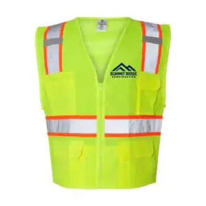 Lime Custom Logo Safety Vest – Kishigo Ultra-Cool Reflective Work Vest