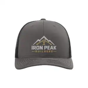 Black Custom Richardson 112 Trucker Hat – Embroidered Logo Snapback Cap | Mesh Back