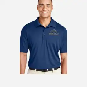 Custom Team 365 TT51 Performance Polo Shirt – Black – on model – CTT51