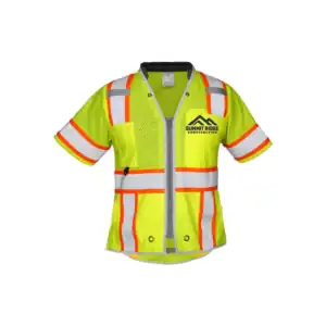 custom high visibility safety vest – Lime – C1822