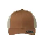Carmel/Stone Custom Flexfit Snapback Hat – Flexfit 110 Trucker with Mesh Back and Adjustable Fit