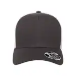 Charcoal/White Custom Flexfit Snapback Hat – Flexfit 110 Trucker with Mesh Back and Adjustable Fit