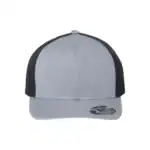 Heather/Black Custom Flexfit Snapback Hat – Flexfit 110 Trucker with Mesh Back and Adjustable Fit