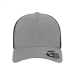 Heather Grey/ Black Custom Flexfit Snapback Hat – Flexfit 110 Trucker with Mesh Back and Adjustable Fit