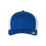 Royal Blue/White Custom Flexfit Snapback Hat – Flexfit 110 Trucker with Mesh Back and Adjustable Fit