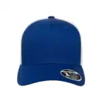 Royal/ White Custom Flexfit Snapback Hat – Flexfit 110 Trucker with Mesh Back and Adjustable Fit