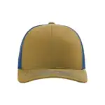 Biscuit/ True Blue Custom Richardson 112 Trucker Hat – Embroidered Logo Snapback Cap | Mesh Back