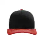 Black/ White/ Red Custom Richardson 112 Trucker Hat – Embroidered Logo Snapback Cap | Mesh Back