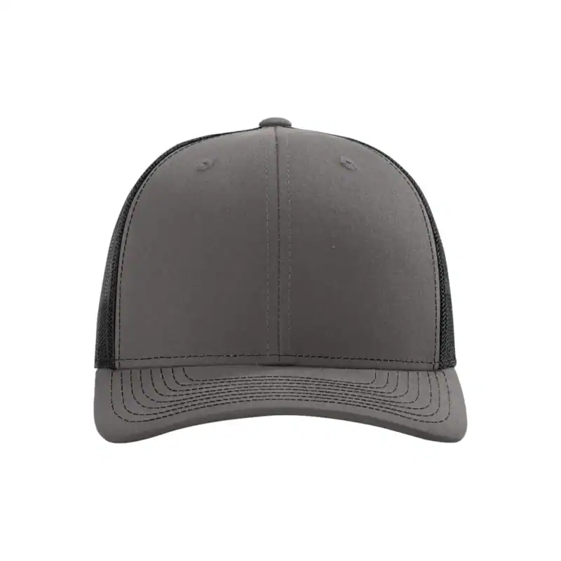 Charcoal/Black Custom Richardson 112 Trucker Hat – Embroidered Logo Snapback Cap | Mesh Back