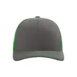Charcoal/ Kelly Custom Richardson 112 Trucker Hat – Embroidered Logo Snapback Cap | Mesh Back