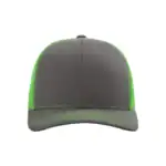 Charcoal/Neon Green Custom Richardson 112 Trucker Hat – Embroidered Logo Snapback Cap | Mesh Back