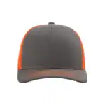 Charcoal/Neon Orange Custom Richardson 112 Trucker Hat – Embroidered Logo Snapback Cap | Mesh Back