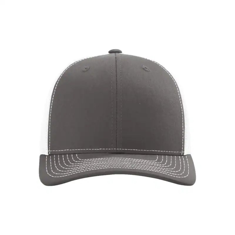 Charcoal/White Custom Richardson 112 Trucker Hat – Embroidered Logo Snapback Cap | Mesh Back
