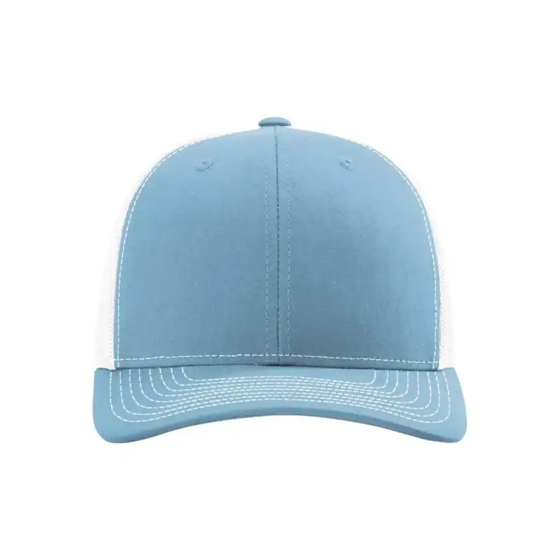 Columbia Blue/ White Custom Richardson 112 Trucker Hat – Embroidered Logo Snapback Cap | Mesh Back