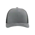 Heather Grey/Black Custom Richardson 112 Trucker Hat – Embroidered Logo Snapback Cap | Mesh Back