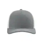 Heather Grey/ Light Grey Custom Richardson 112 Trucker Hat – Embroidered Logo Snapback Cap | Mesh Back