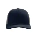 Navy/ Charcoal Custom Richardson 112 Trucker Hat – Embroidered Logo Snapback Cap | Mesh Back