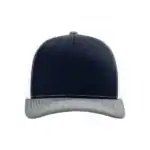 Navy/ White/ Heather Grey Custom Richardson 112 Trucker Hat – Embroidered Logo Snapback Cap | Mesh Back