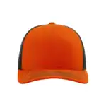 Orange/ Black Custom Richardson 112 Trucker Hat – Embroidered Logo Snapback Cap | Mesh Back