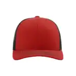 Red/Black Custom Richardson 112 Trucker Hat – Embroidered Logo Snapback Cap | Mesh Back