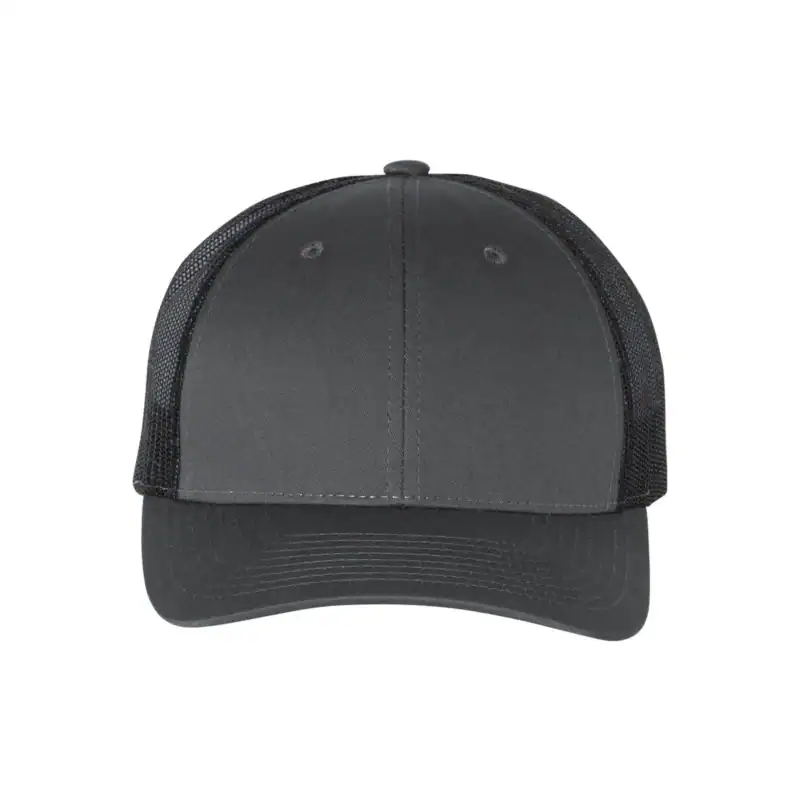 Custom Richardson 115 Trucker Hat – Charcoal/ Black – C115